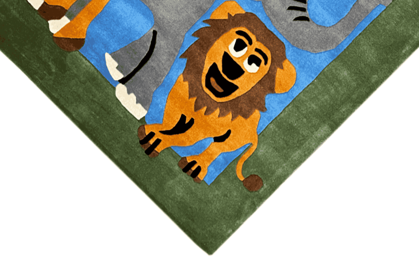 Kinderzimmerteppich mit Tieren - Handgetuftet, 170x240cm (6x8ft) - German Carpet Shop