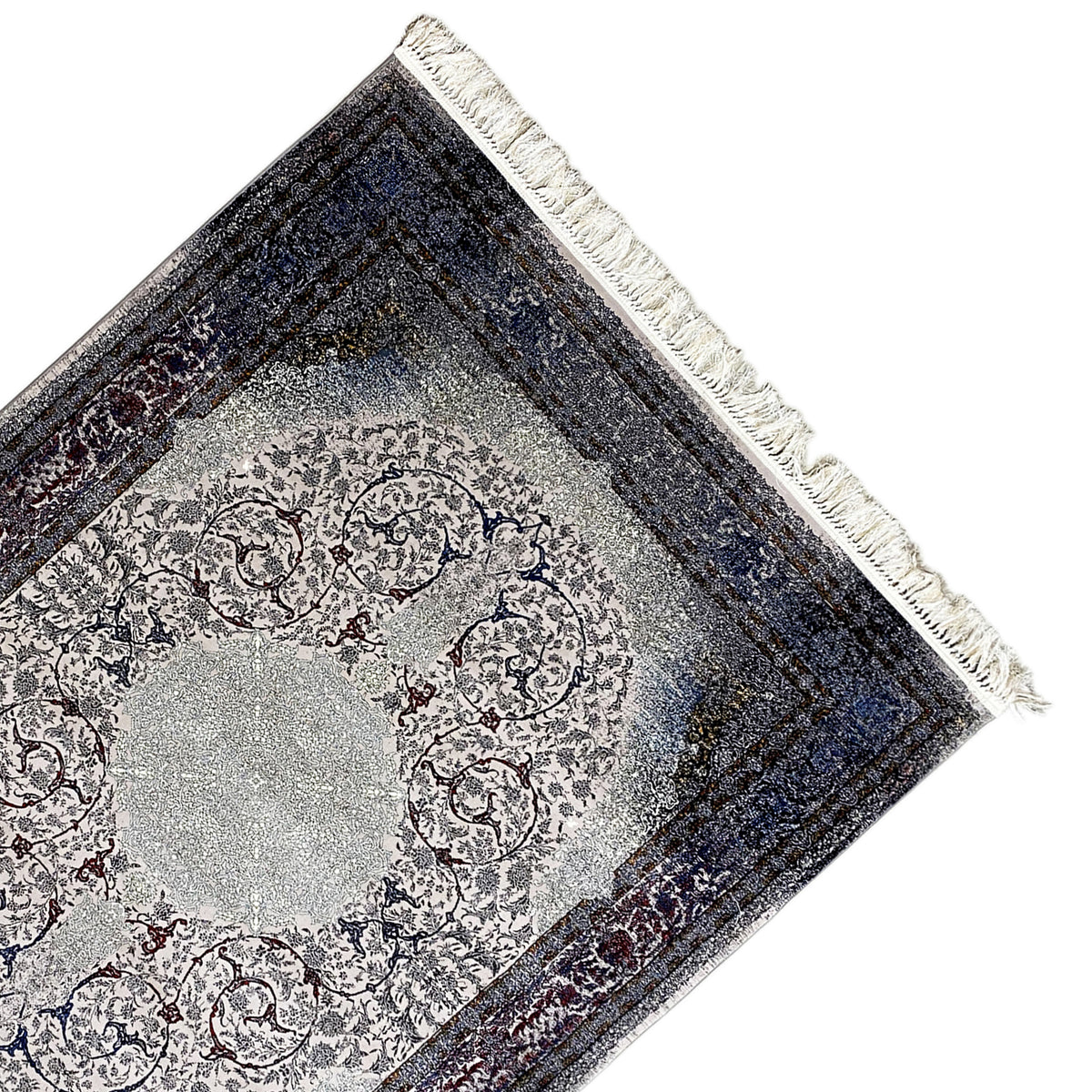 Tapis Sofia 160x230 cm, vue détaillée : médaillon au centre clair, bordure bleu foncé