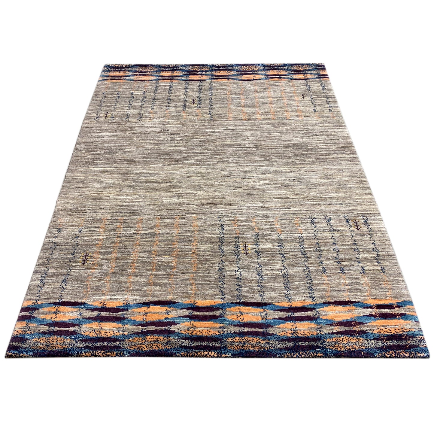 Gabbeh Teppich Grau 200x148 cm - German Carpet Shop