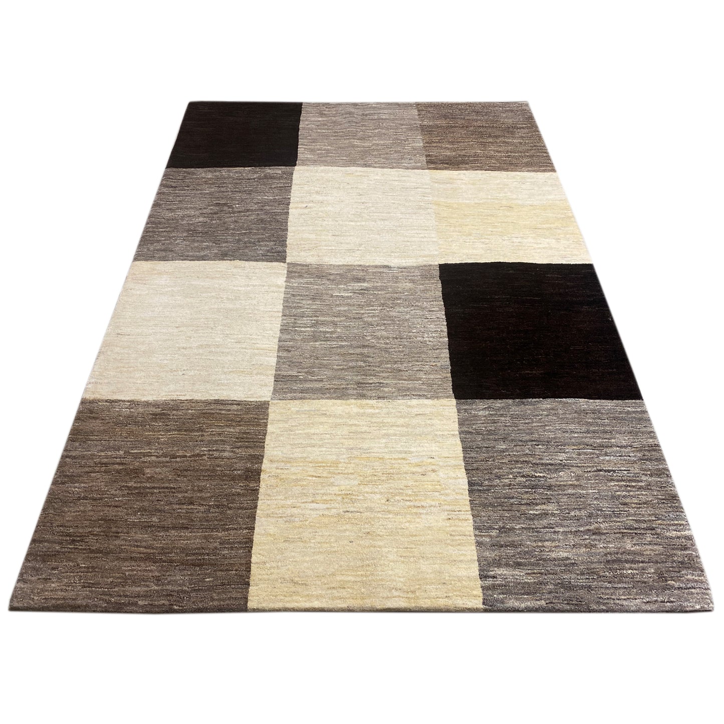 Gabbeh Teppich Beige Schwarz 240x169 cm - German Carpet Shop