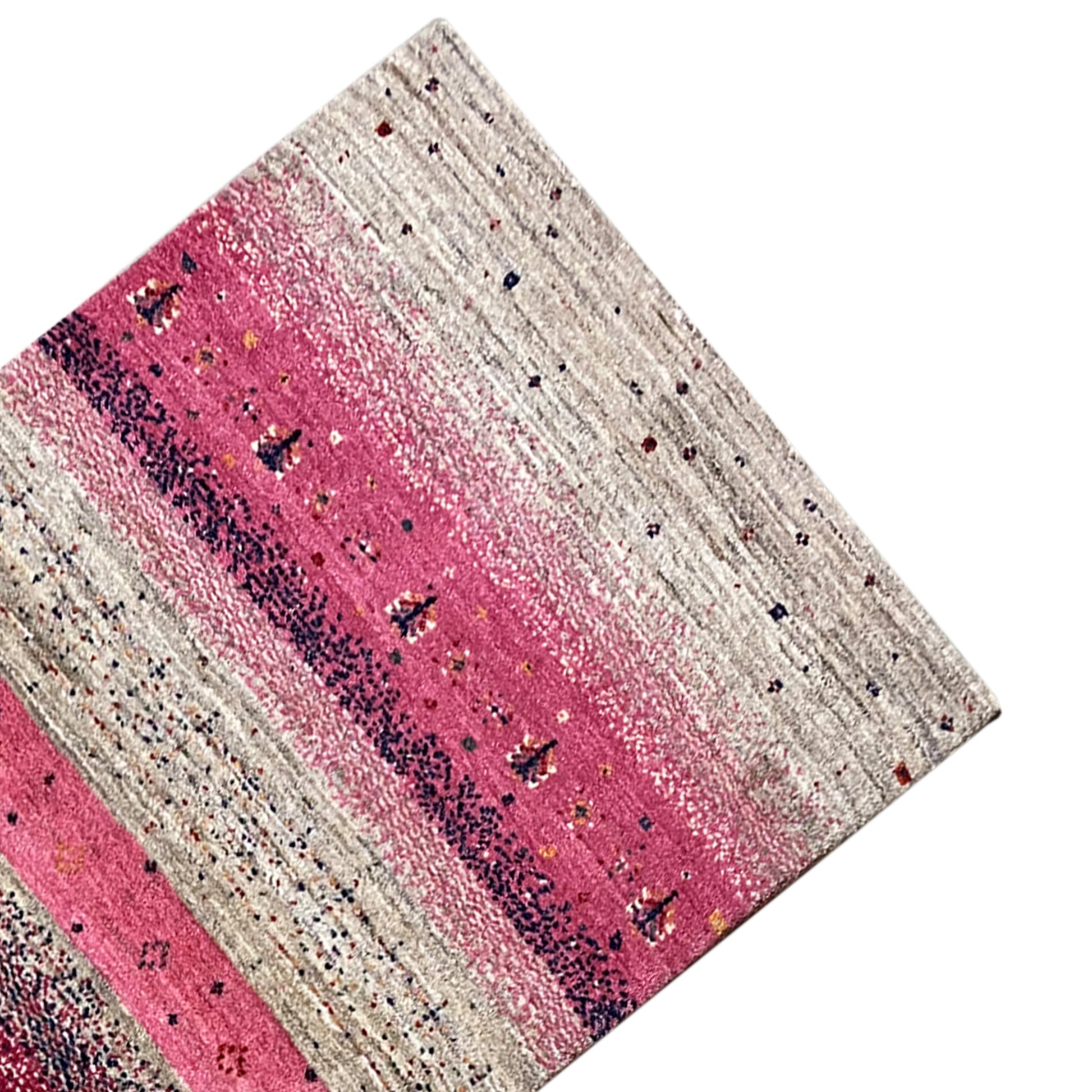 Rosa Gabbeh Teppich Läufer 200x79 cm - German Carpet Shop