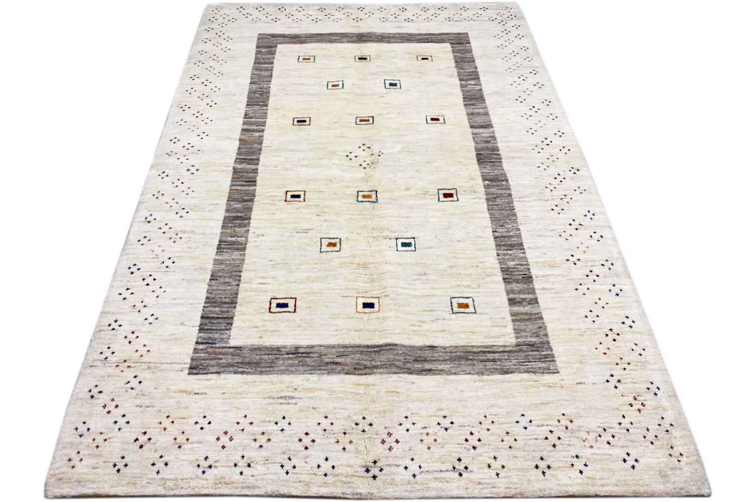 Natürlicher Gabbeh Teppich (170x240 cm / 6x8 ft) - German Carpet Shop