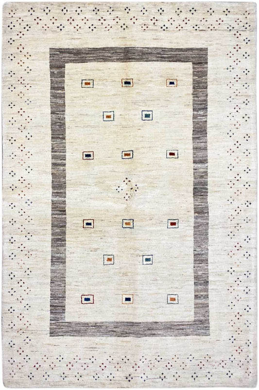 Natürlicher Gabbeh Teppich (170x240 cm / 6x8 ft) - German Carpet Shop