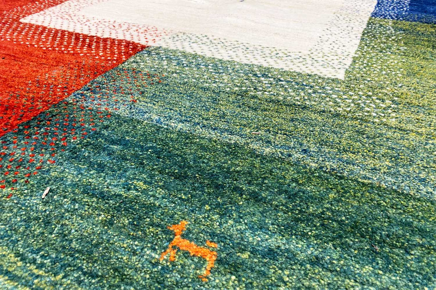 Mehrfarbiger Gabbeh Teppich (170x240 cm / 6x8 ft) - German Carpet Shop