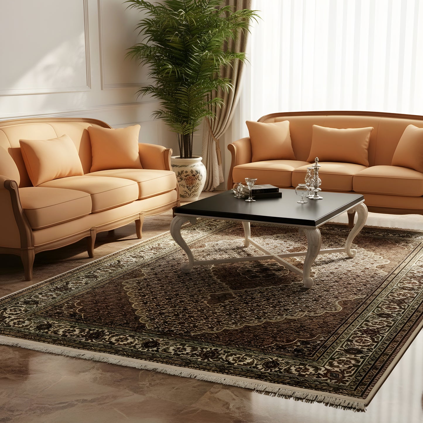 Tapis Indo Täbriz - (245x170 cm)