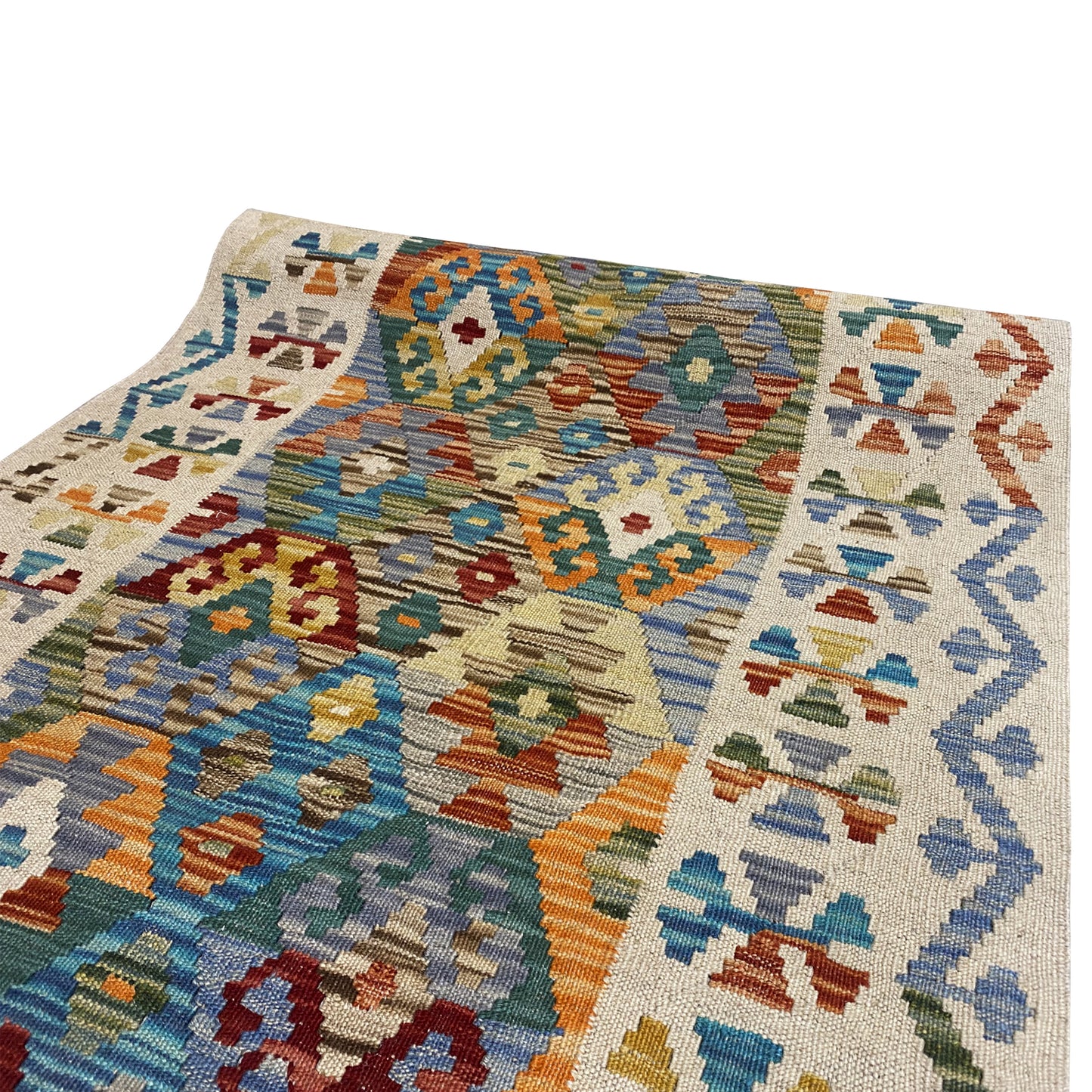 Tapis Kelim coureur Afghan 386x87cm