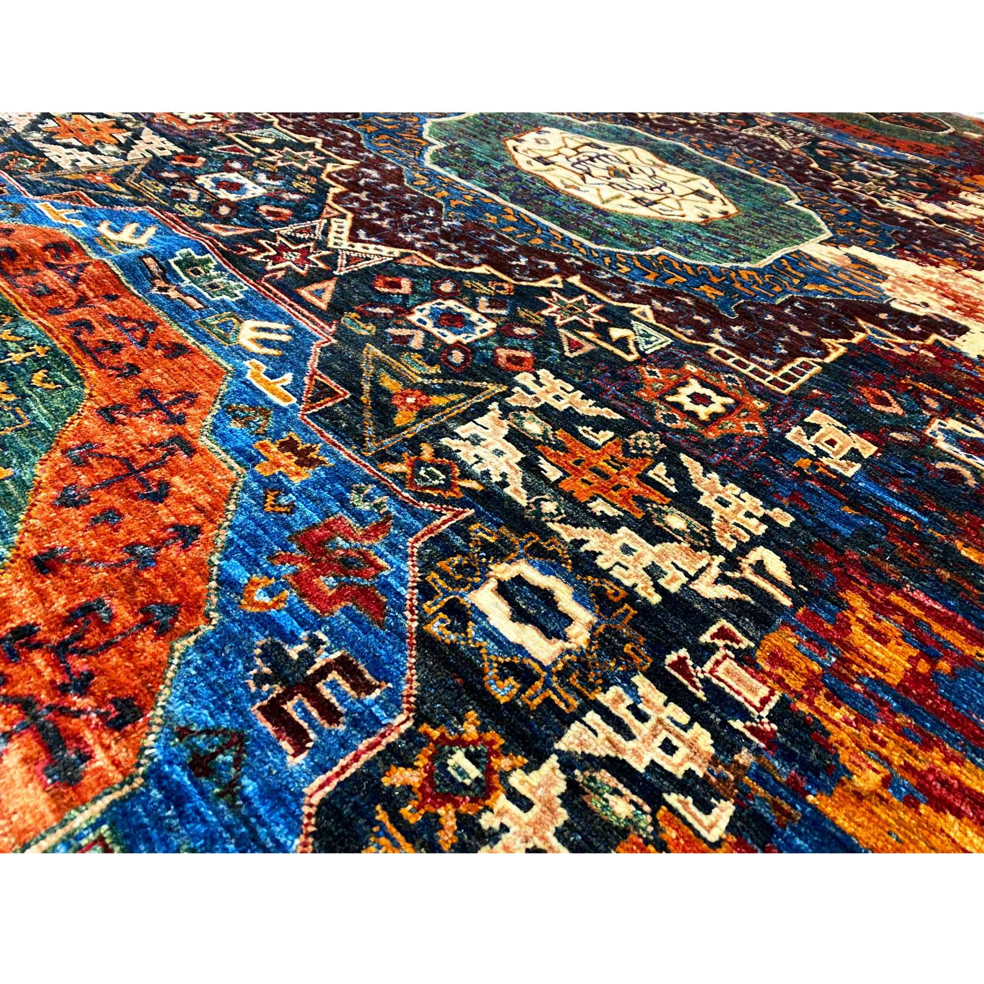 Afghanischer Mamluk Teppich, Mehrfarbig, 242x167 cm - German Carpet Shop