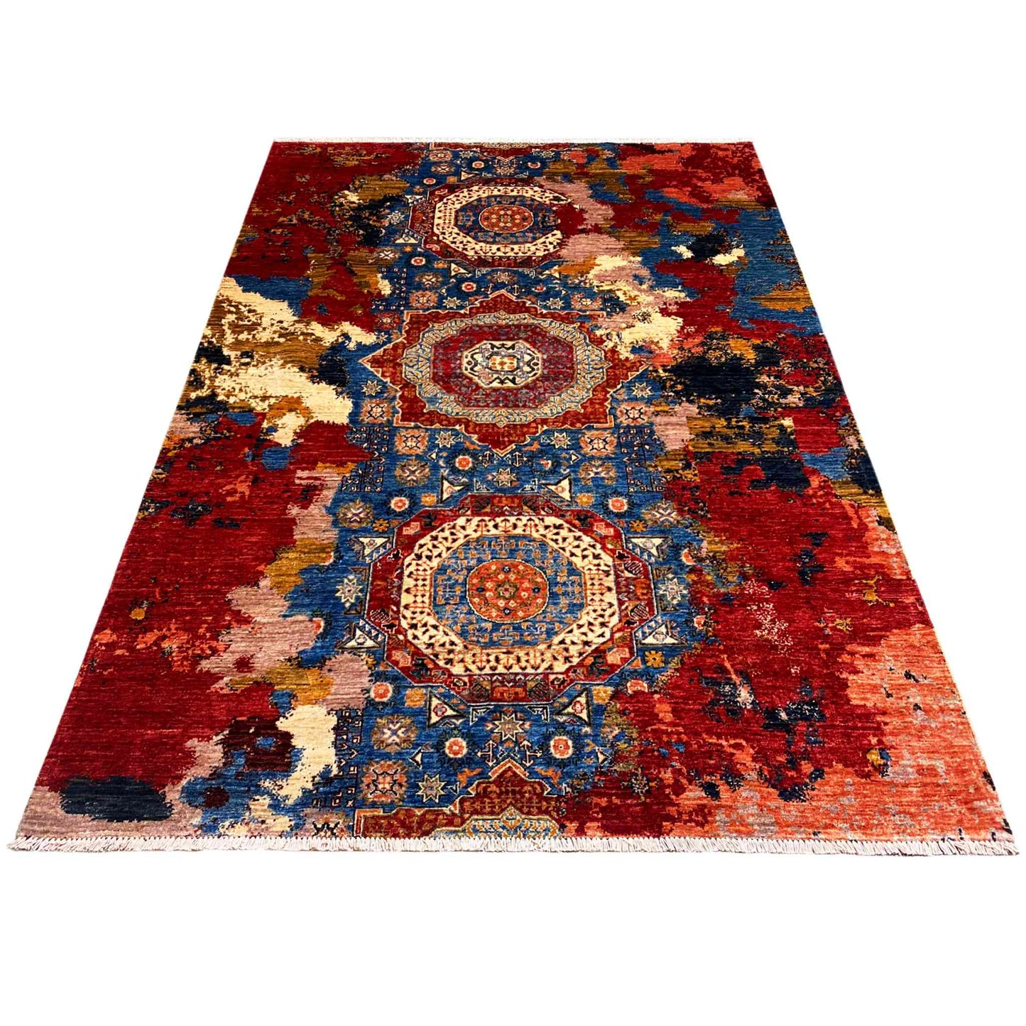 Mamluk Teppich, Rot/Mehrfarbig, 248x176 cm - German Carpet Shop