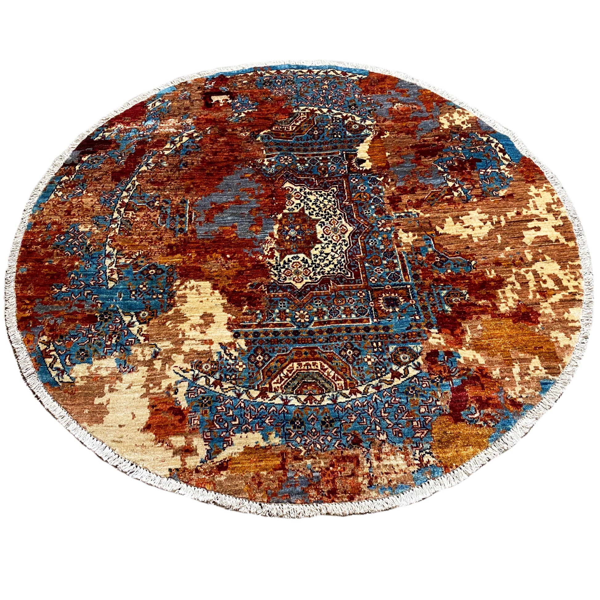 Handgeknüpfter Runder Mamluk Teppich 153x152 cm - German Carpet Shop