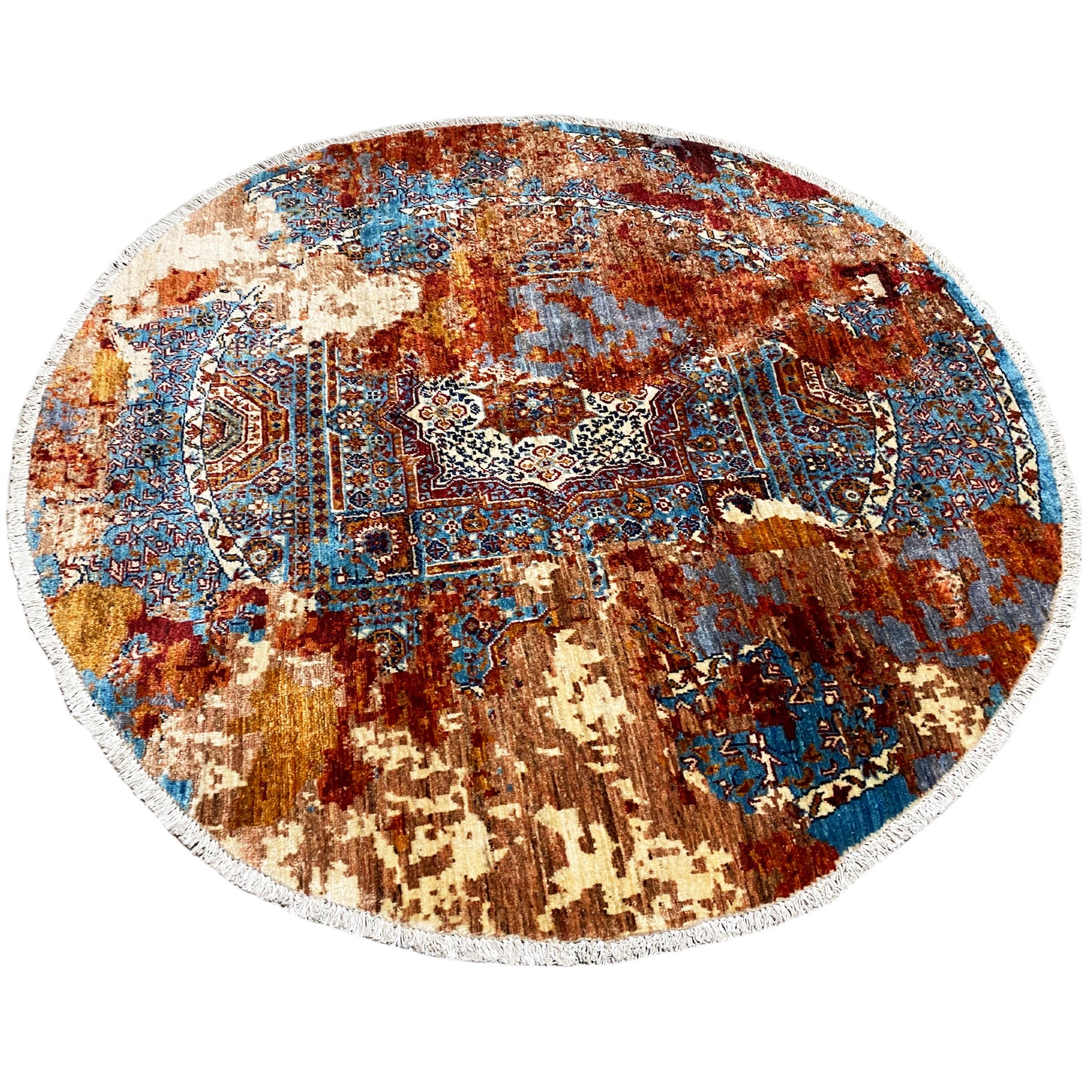 Handgeknüpfter Runder Mamluk Teppich 153x152 cm - German Carpet Shop