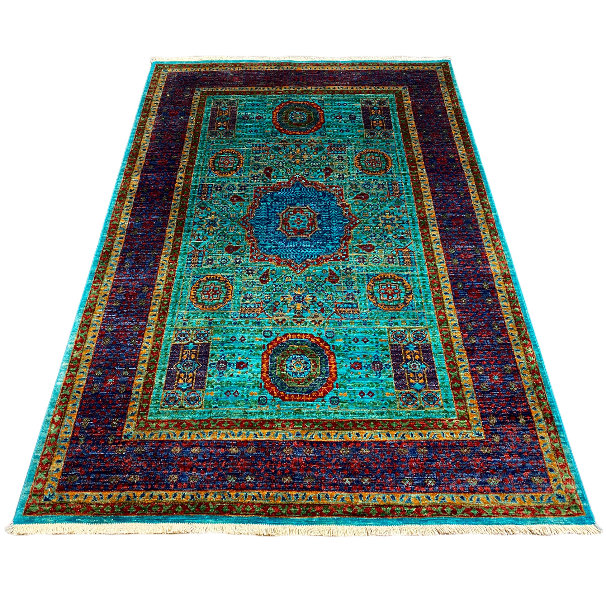 Handgeknüpfter Mamluk Teppich 188x129 cm - German Carpet Shop