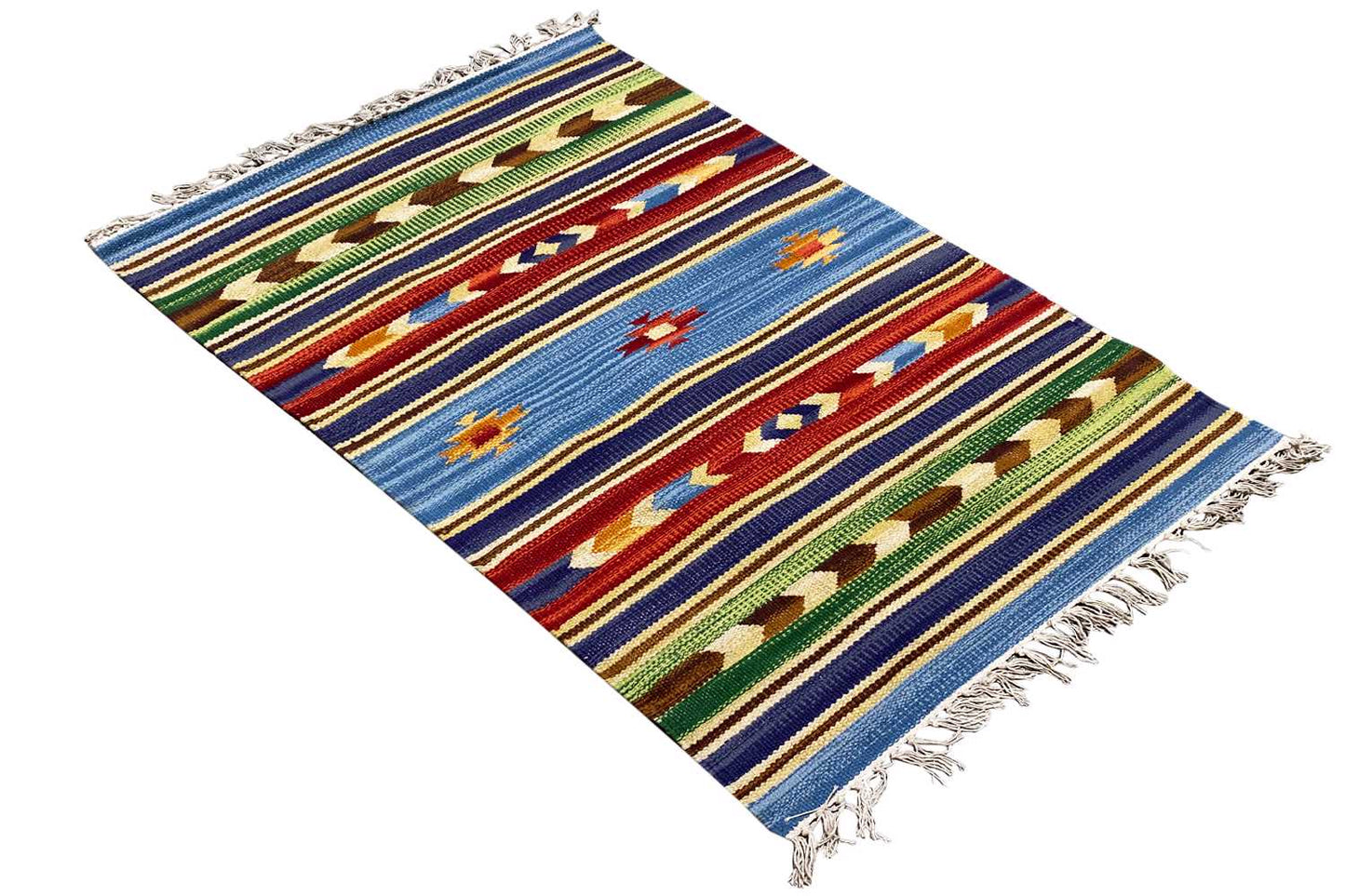 Mehrfarbiger Moderner Kelim Teppich - Samak (60x90 cm) - Premium Teppich from German Carpet Shop - Just €29! Shop now at German Carpet Shop
