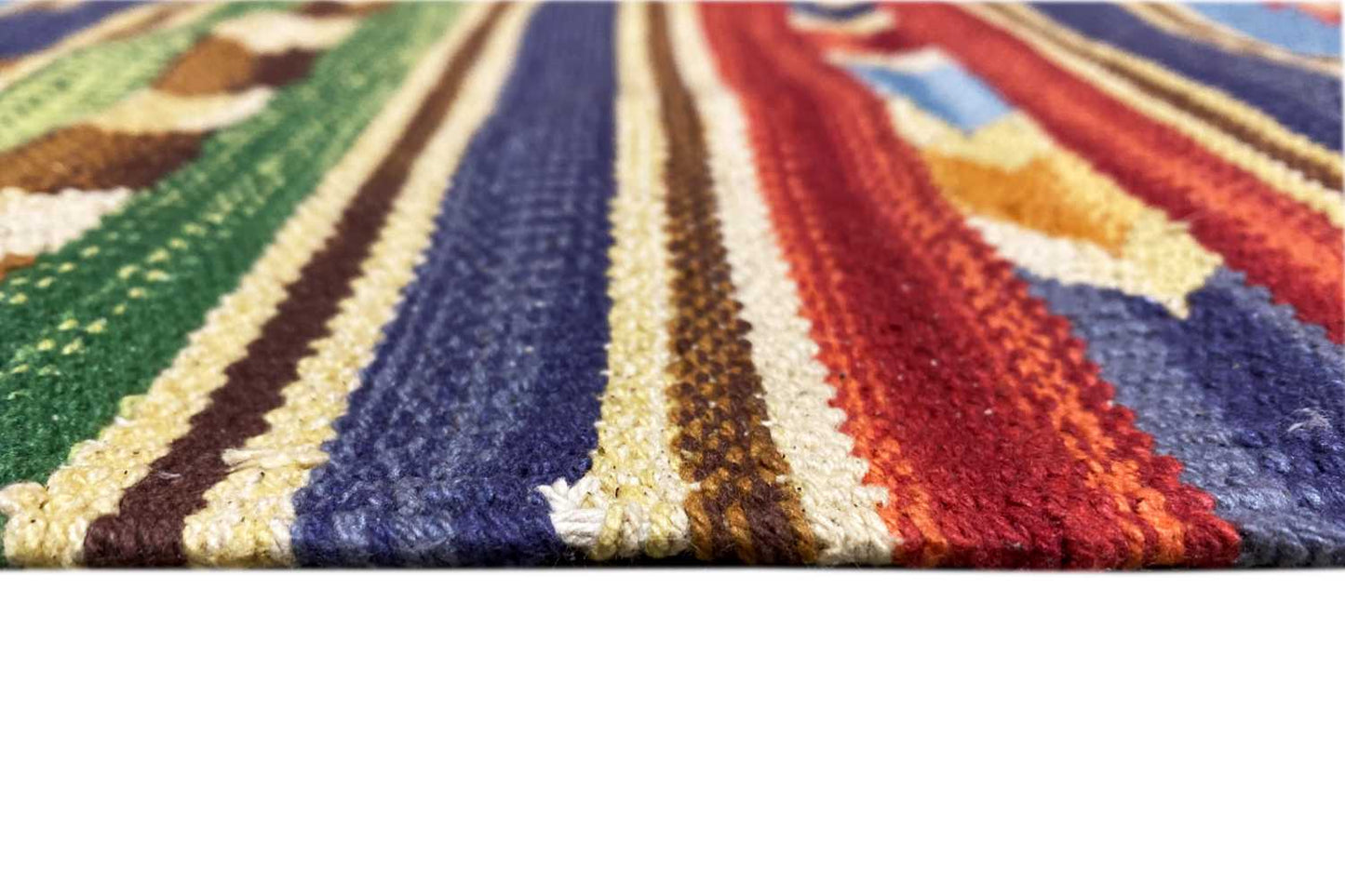 Mehrfarbiger Moderner Kelim Teppich - Samak (60x90 cm) - Premium Teppich from German Carpet Shop - Just €29! Shop now at German Carpet Shop