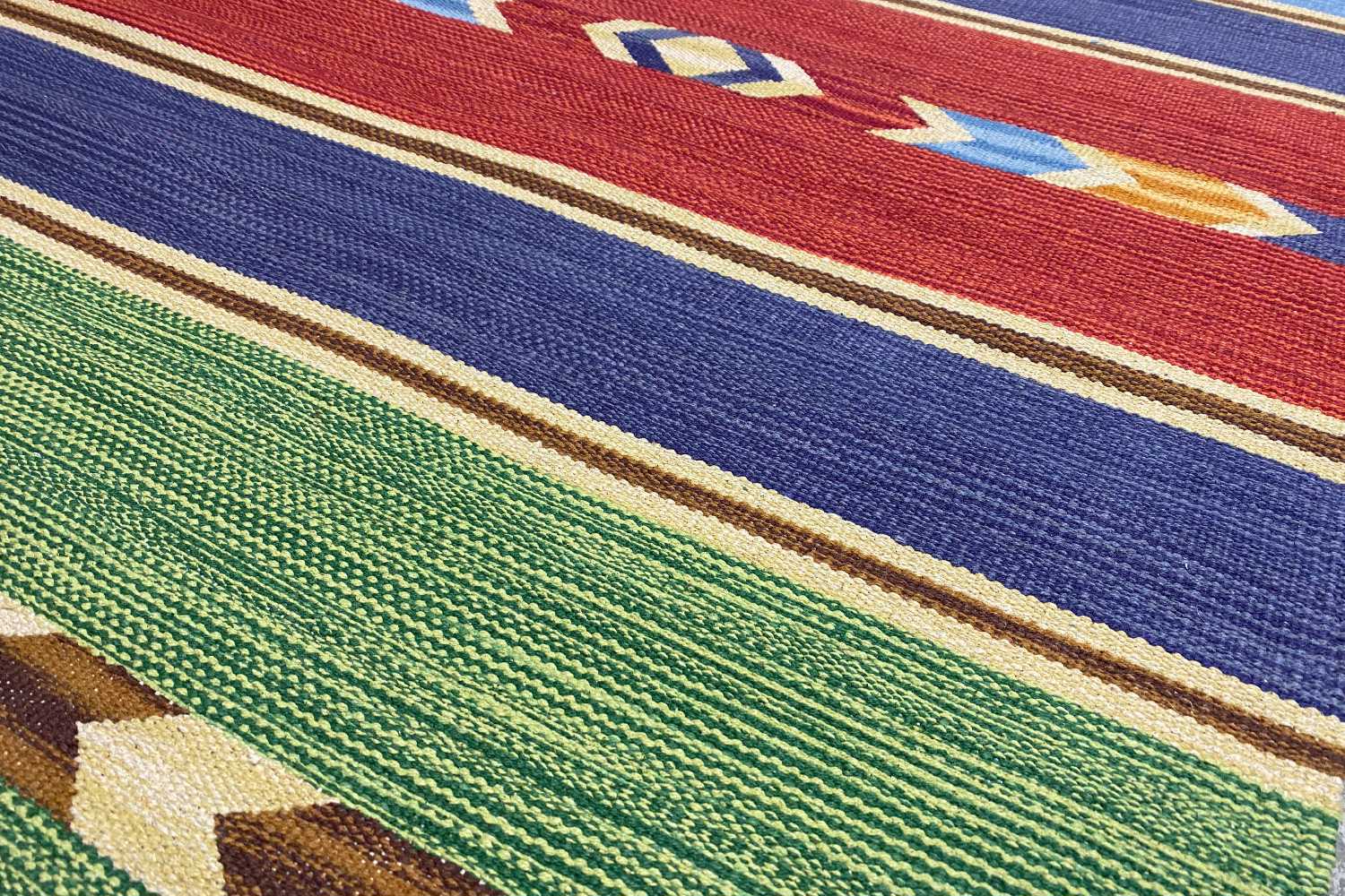 Moderner Kelim Läufer Teppich - Samak (80x300 cm) - German Carpet Shop