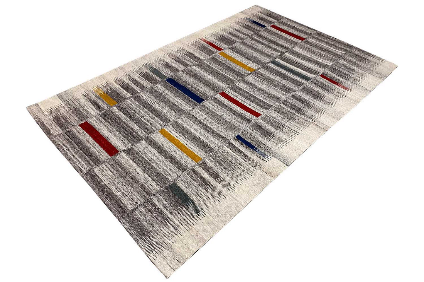 Moderne Kelim - Dhurrie - (241x154 cm) - Premium Kelim from German Carpet Shop - Just €139! Shop now at German Carpet Shop