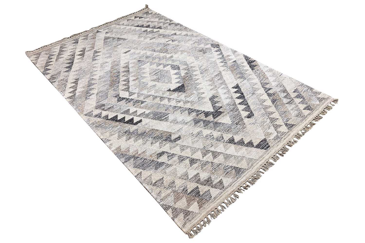 Moderne Kelim - Dhurrie - (237x155 cm) - Premium Kelim from German Carpet Shop - Just €139! Shop now at German Carpet Shop