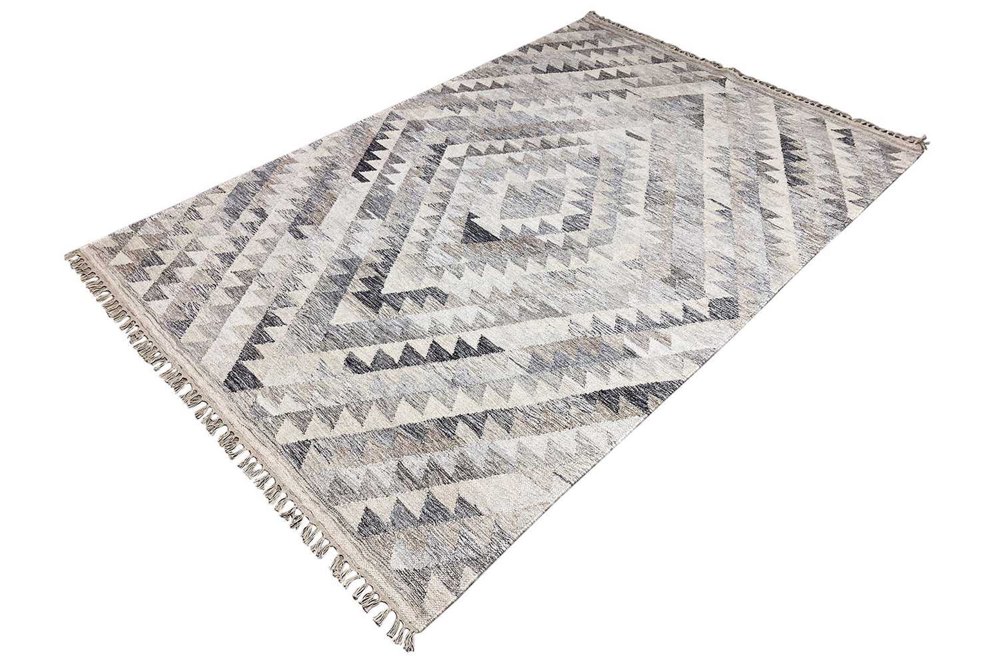 Moderne Kelim - Dhurrie - (237x155 cm) - Premium Kelim from German Carpet Shop - Just €139! Shop now at German Carpet Shop