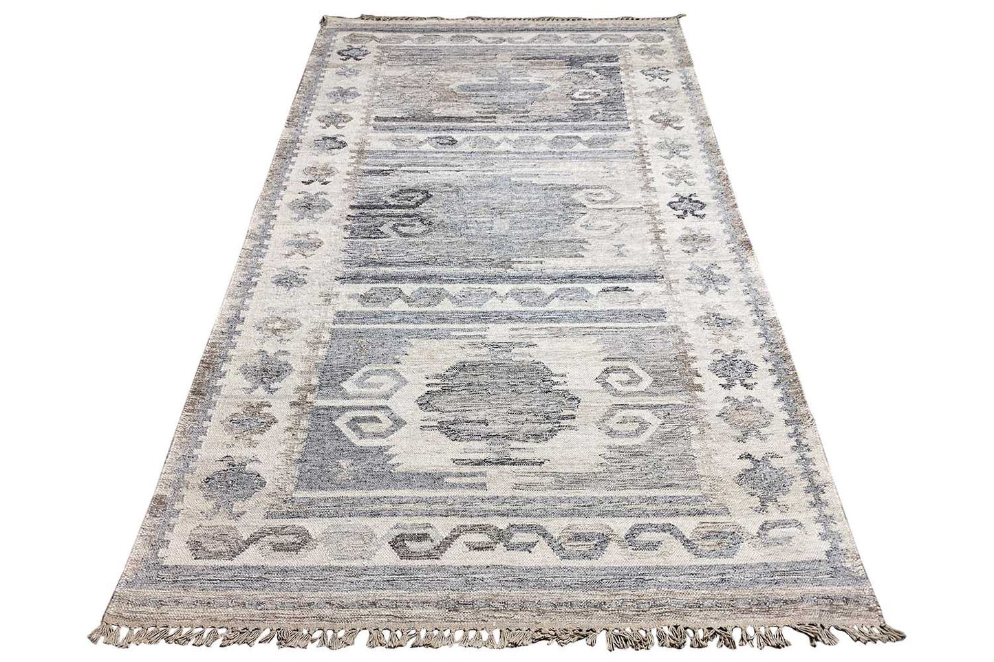 Moderne Kelim - Dhurrie - (244x152 cm) - Premium Kelim from German Carpet Shop - Just €139! Shop now at German Carpet Shop