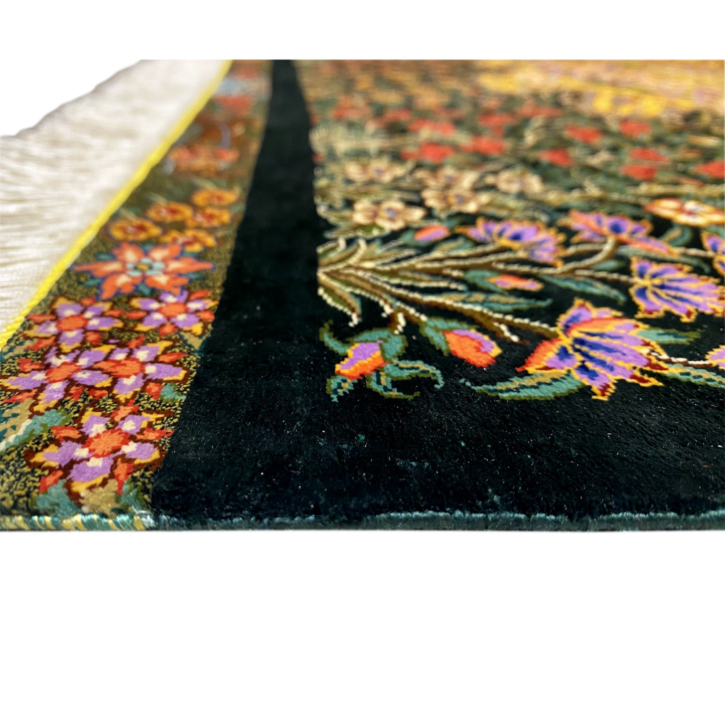 Tapis en soie Ghom - 900846 (123x79 cm)