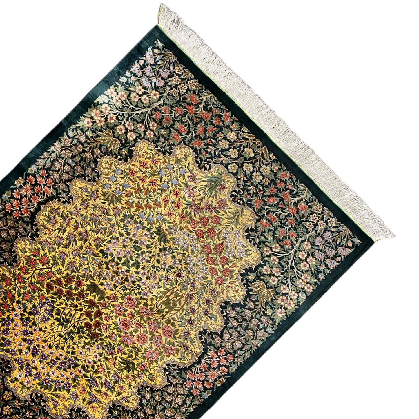 Tapis en soie Ghom - 900846 (123x79 cm)