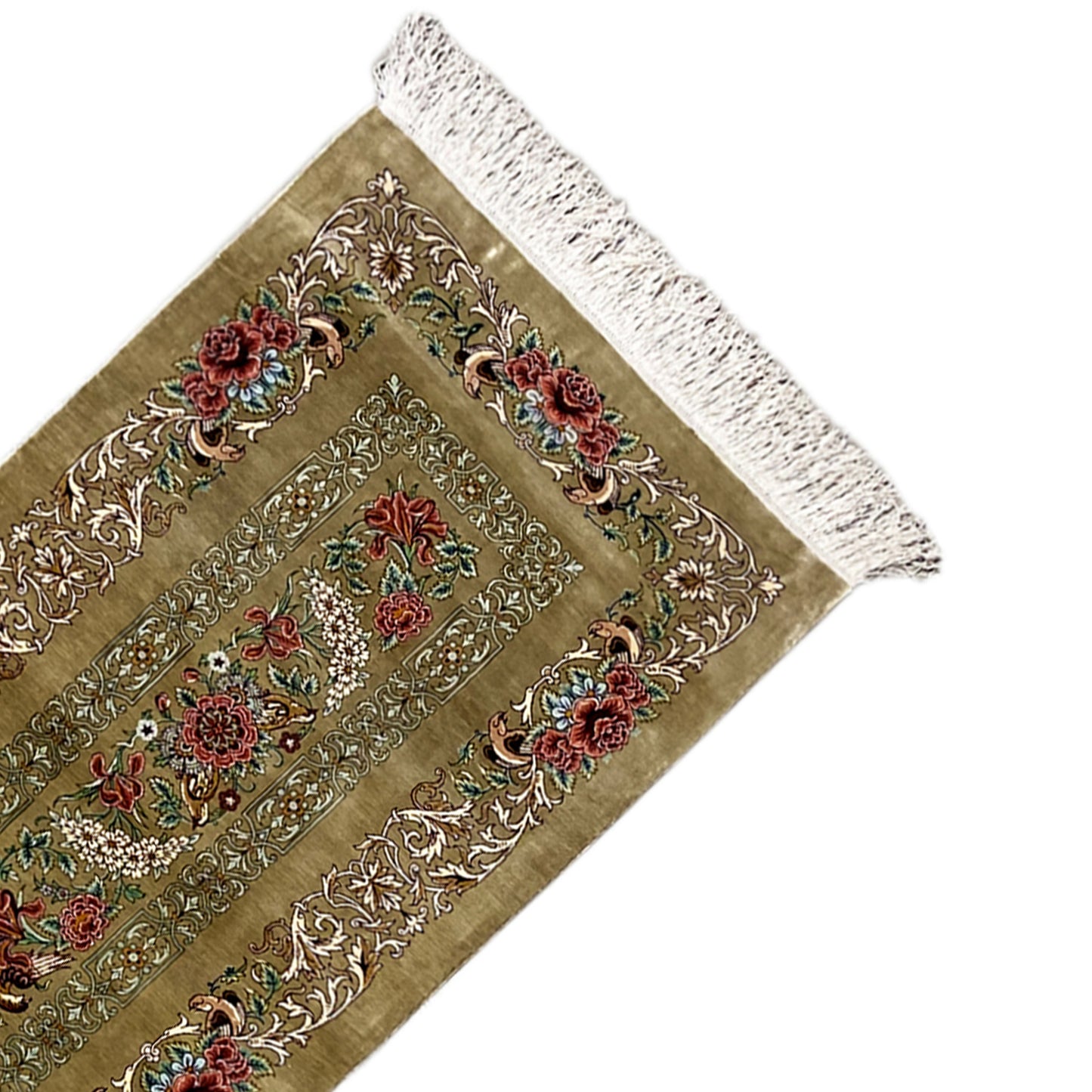 Tapis en soie Ghom - 904736 (195x53 cm)