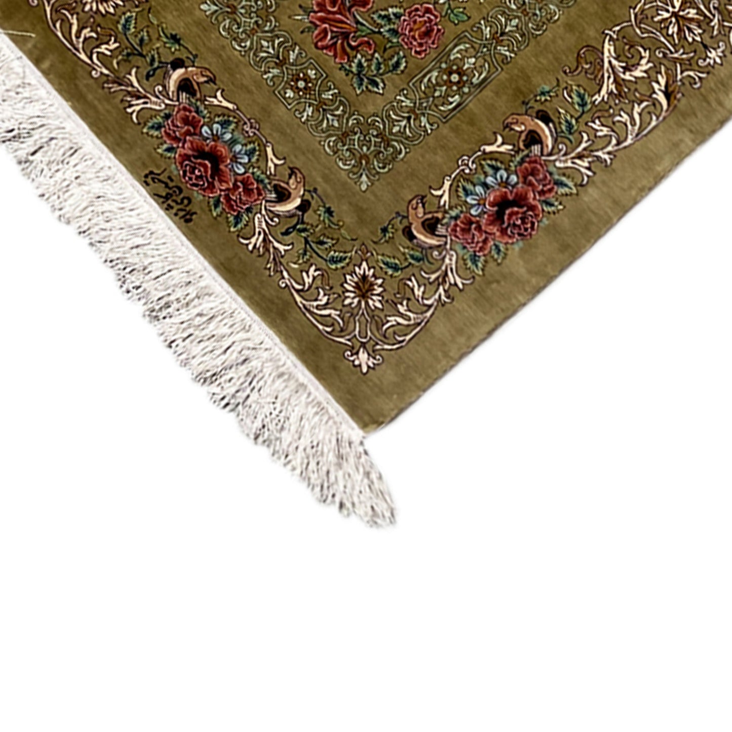 Tapis en soie Ghom - 904736 (195x53 cm)