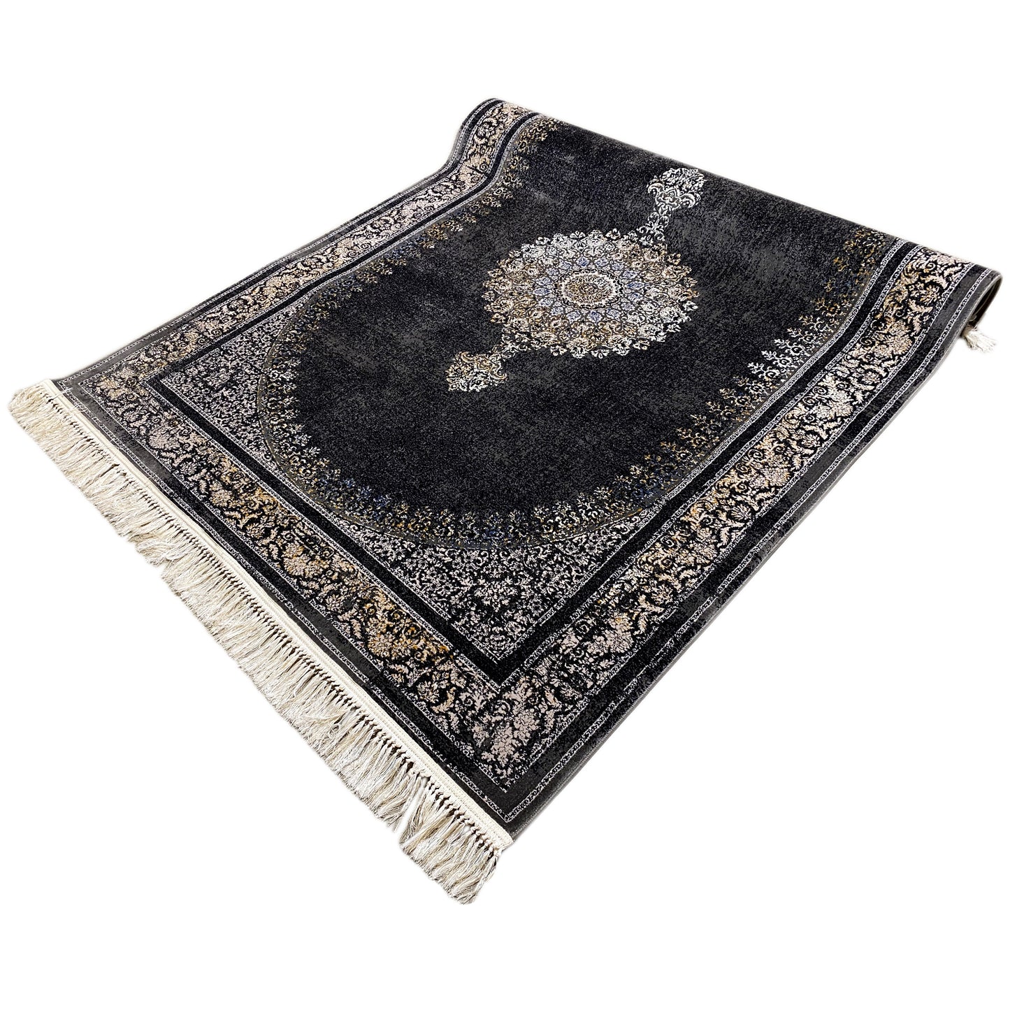 Teppich Polypropylen Schwarz Grau 160x230 leicht zu reinigen