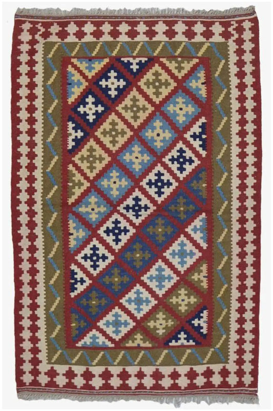 Kilim Qashqai - Multicolor 13PL 148x98 cm - German Carpet Shop