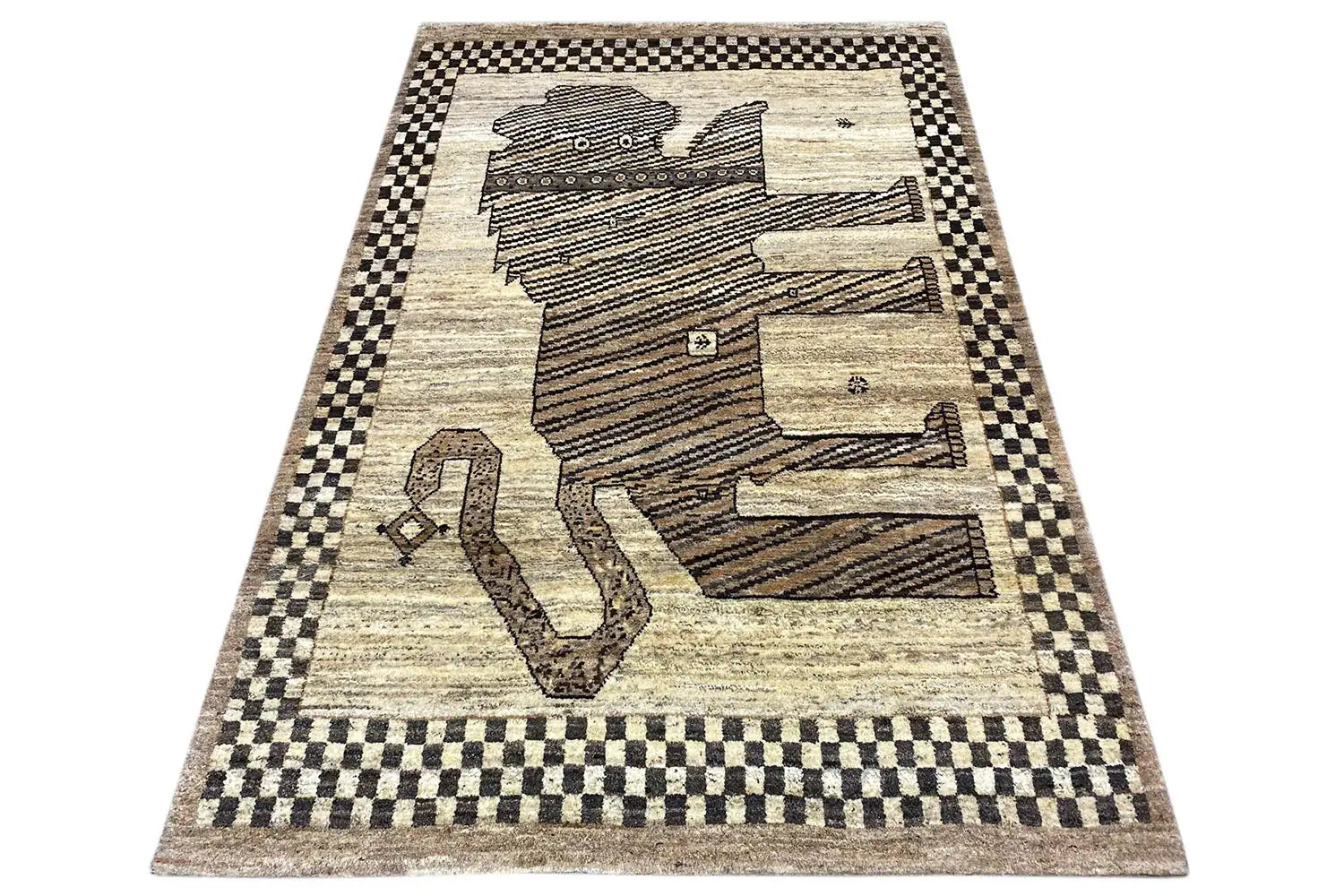 Löwen Gabbeh (179x122 cm) - German Carpet Shop