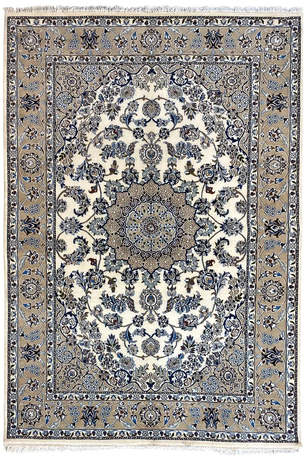 Indo Nain Teppich - Beige (249x174 cm) - German Carpet Shop