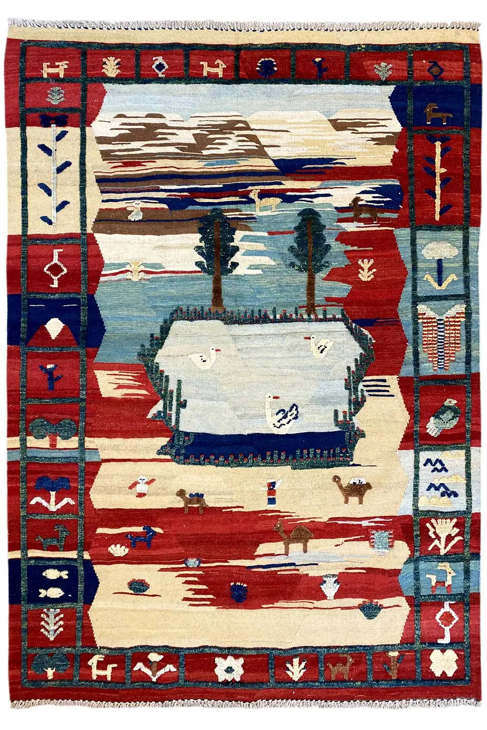 Kilim Qashqai - 700085 (205x151cm) - German Carpet Shop