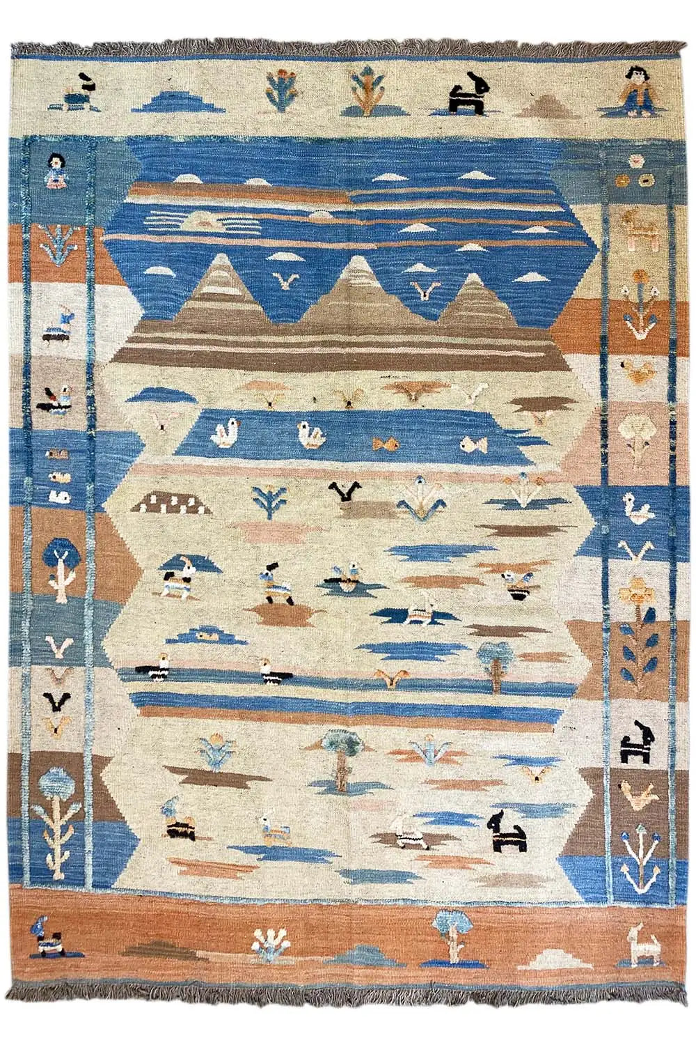 Kilim Qashqai - 804919 (200x154 cm) - Premium Kelim from German Carpet Shop - Just €429! Shop now at German Carpet Shop