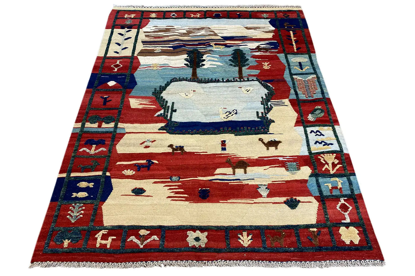 Kilim Qashqai - 700085 (205x151cm) - German Carpet Shop