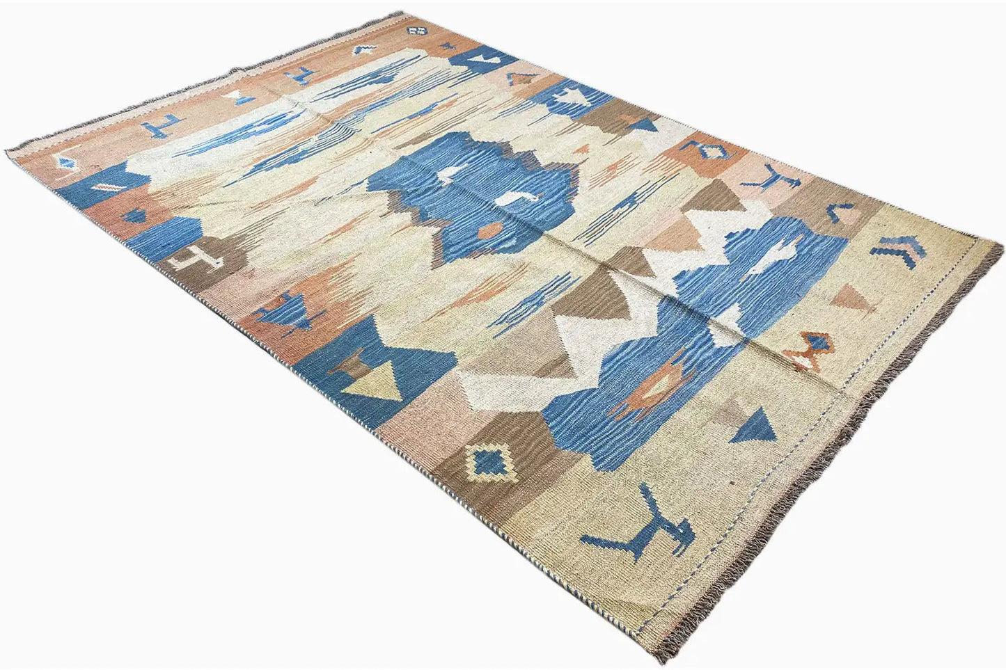Kilim Qashqai - 804915 (214x146cm) - German Carpet Shop