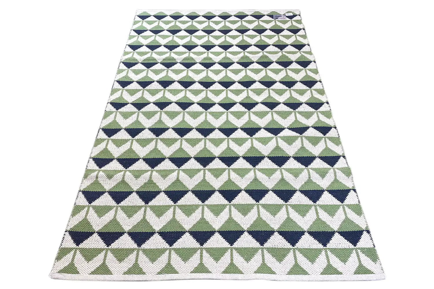 Moderne Kelim - Samak 05 Green - German Carpet Shop