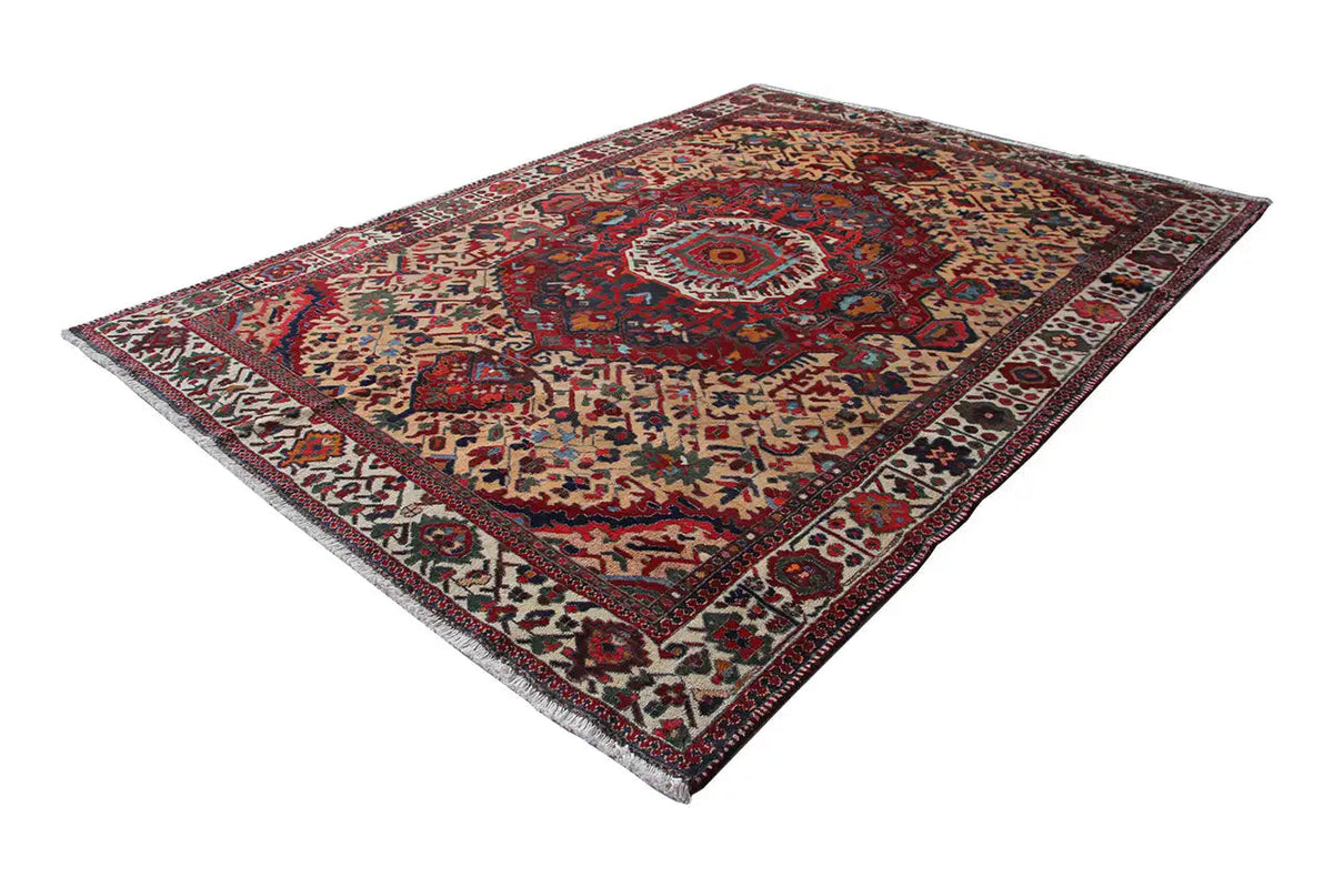 Tapis Bakhtiari 320x234 cm avec médaillon classique et motif oriental coloré