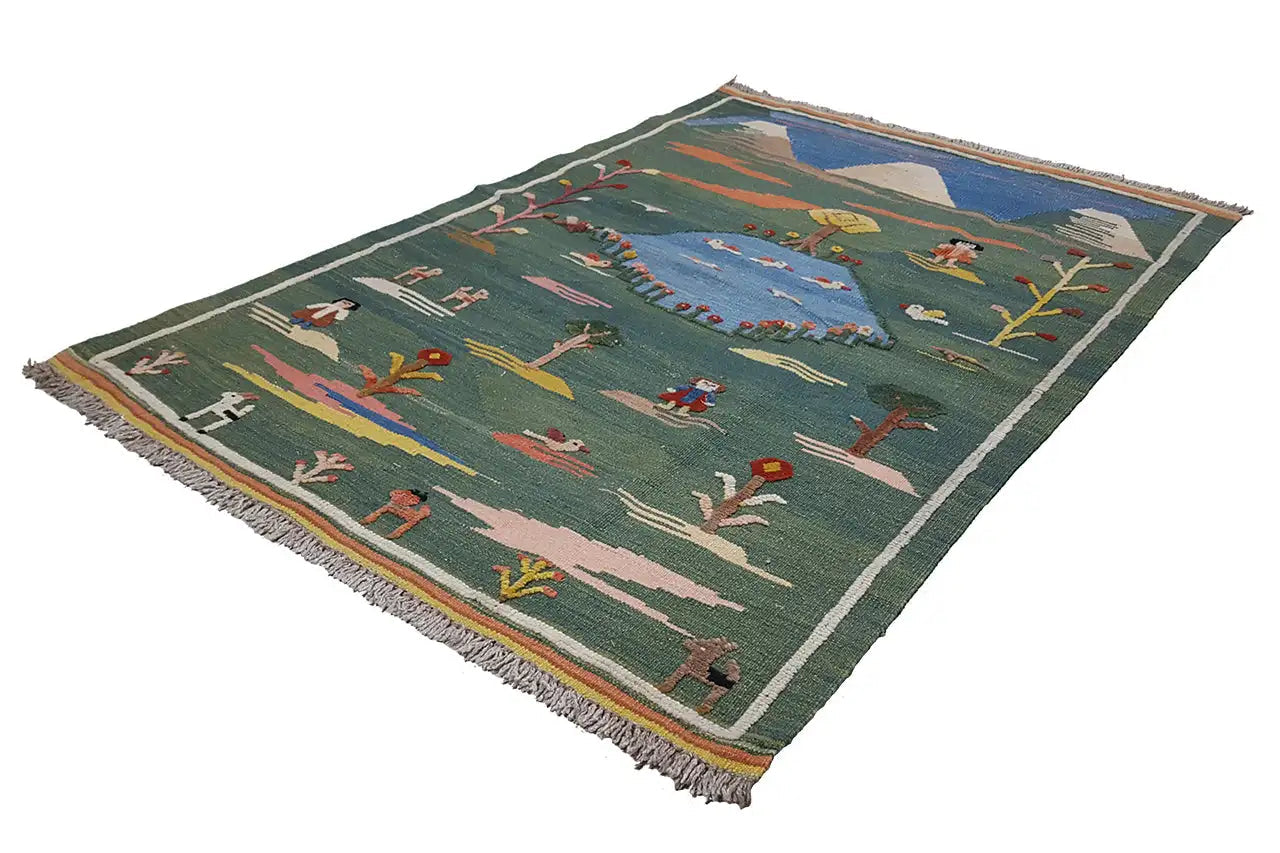 Kilim Qashqai - 800598 (147x100cm) - German Carpet Shop