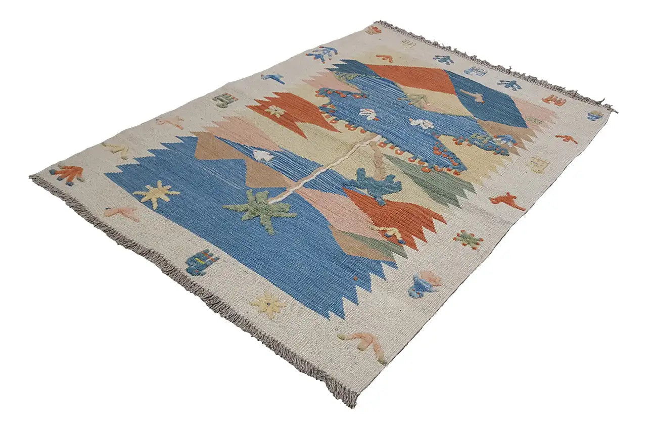 Kilim Qashqai  - 800608 (112x83 cm) - Premium Kelim from German Carpet Shop - Just €149! Shop now at German Carpet Shop