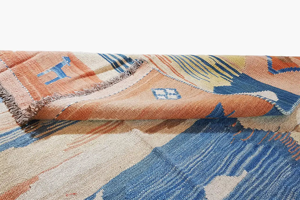 Kilim Qashqai - 804915 (214x146cm) - German Carpet Shop