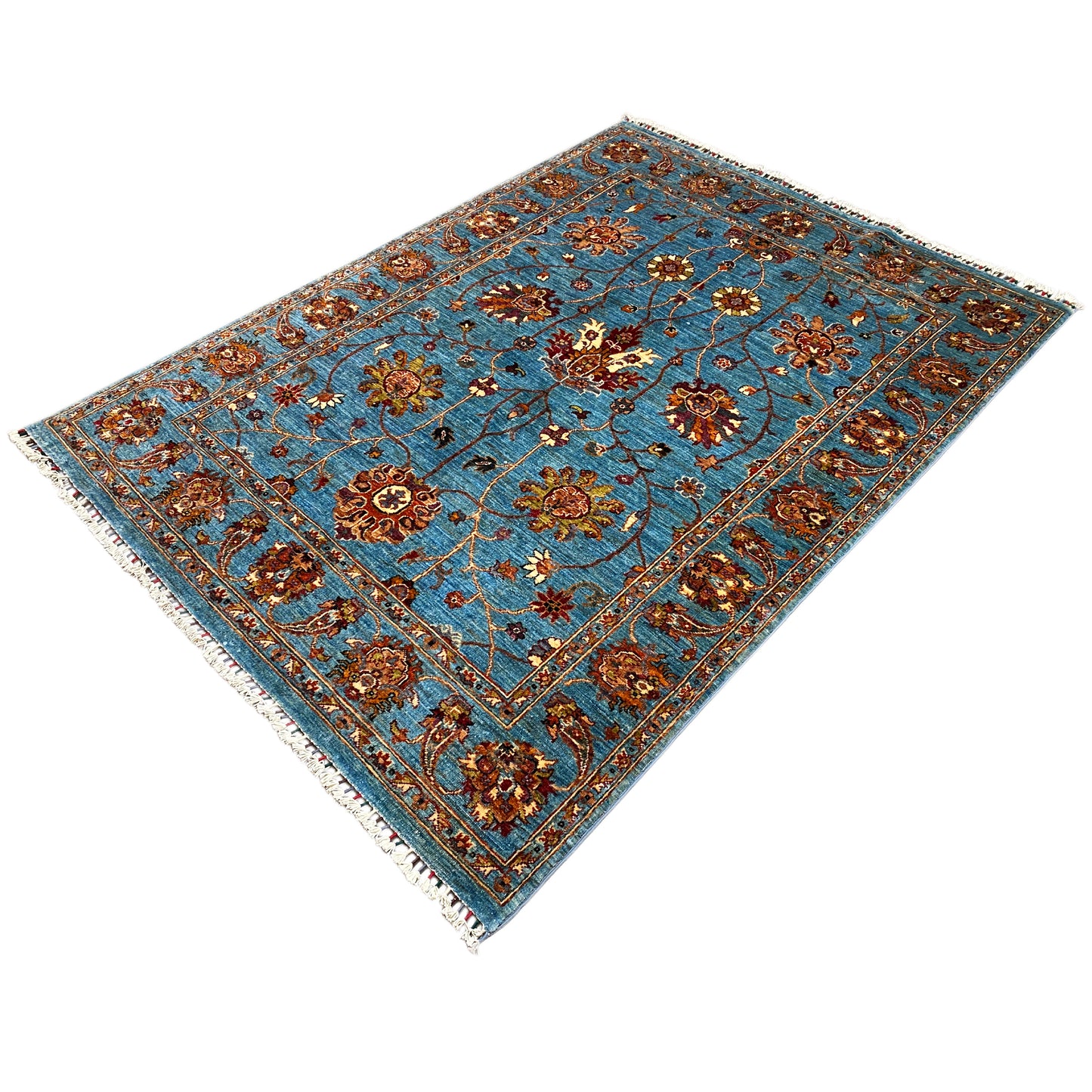 Blauer Khorjin Teppich 204x154 cm - German Carpet Shop