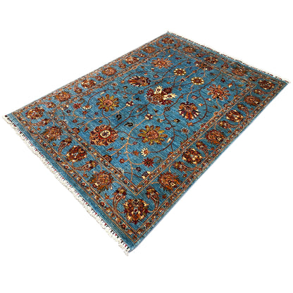 Blauer Khorjin Teppich 204x154 cm - German Carpet Shop