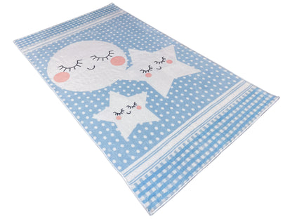 Tapis pour enfants « Monde étoilé », bleu, 90x160 cm
