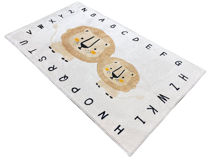 Tapis pour enfants « Lion », beige, 90x160 cm