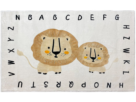 Tapis pour enfants « Lion », beige, 90x160 cm