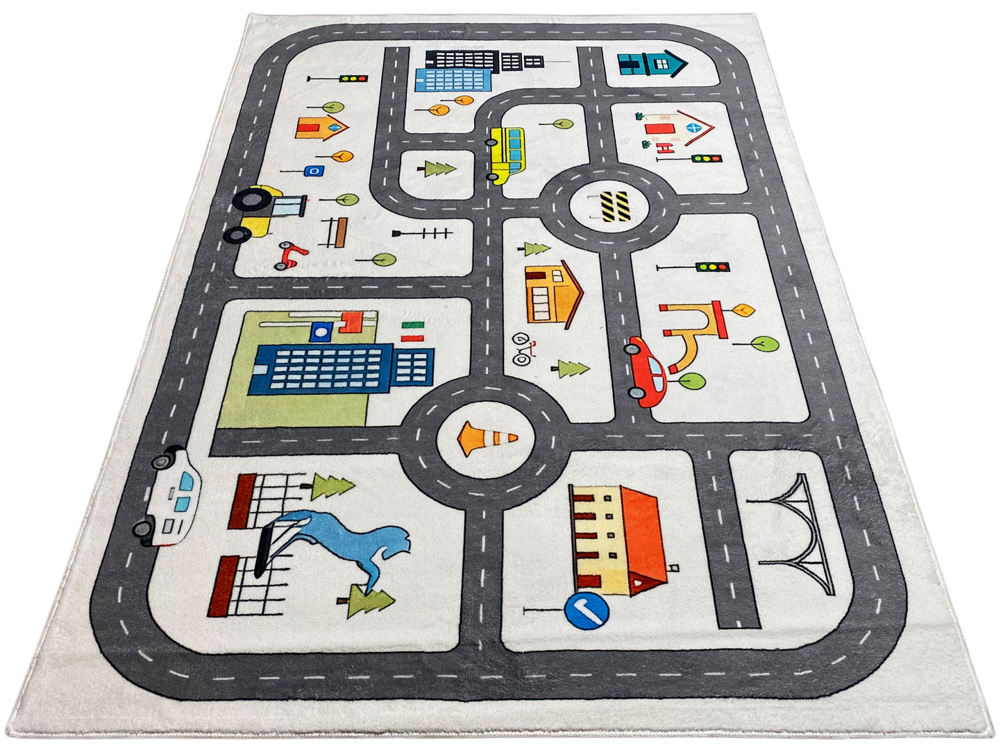 Tapis pour enfants « Rue », gris, 140x200 cm