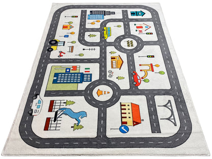 Tapis pour enfants « Rue », gris, 140x200 cm
