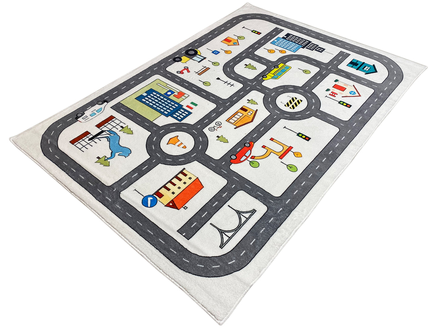 Tapis pour enfants « Rue », gris, 140x200 cm