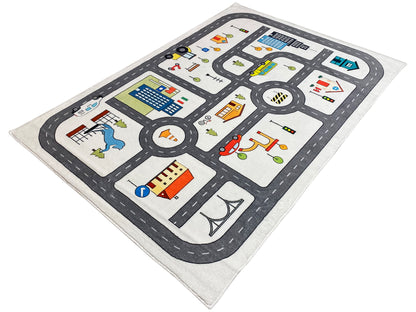Tapis pour enfants « Rue », gris, 140x200 cm