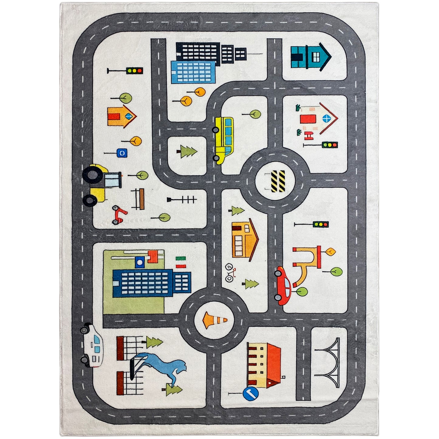 Tapis pour enfants « Rue », gris, 140x200 cm