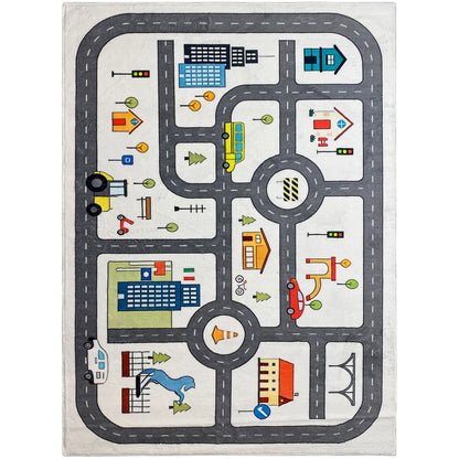 Tapis pour enfants « Rue », gris, 140x200 cm